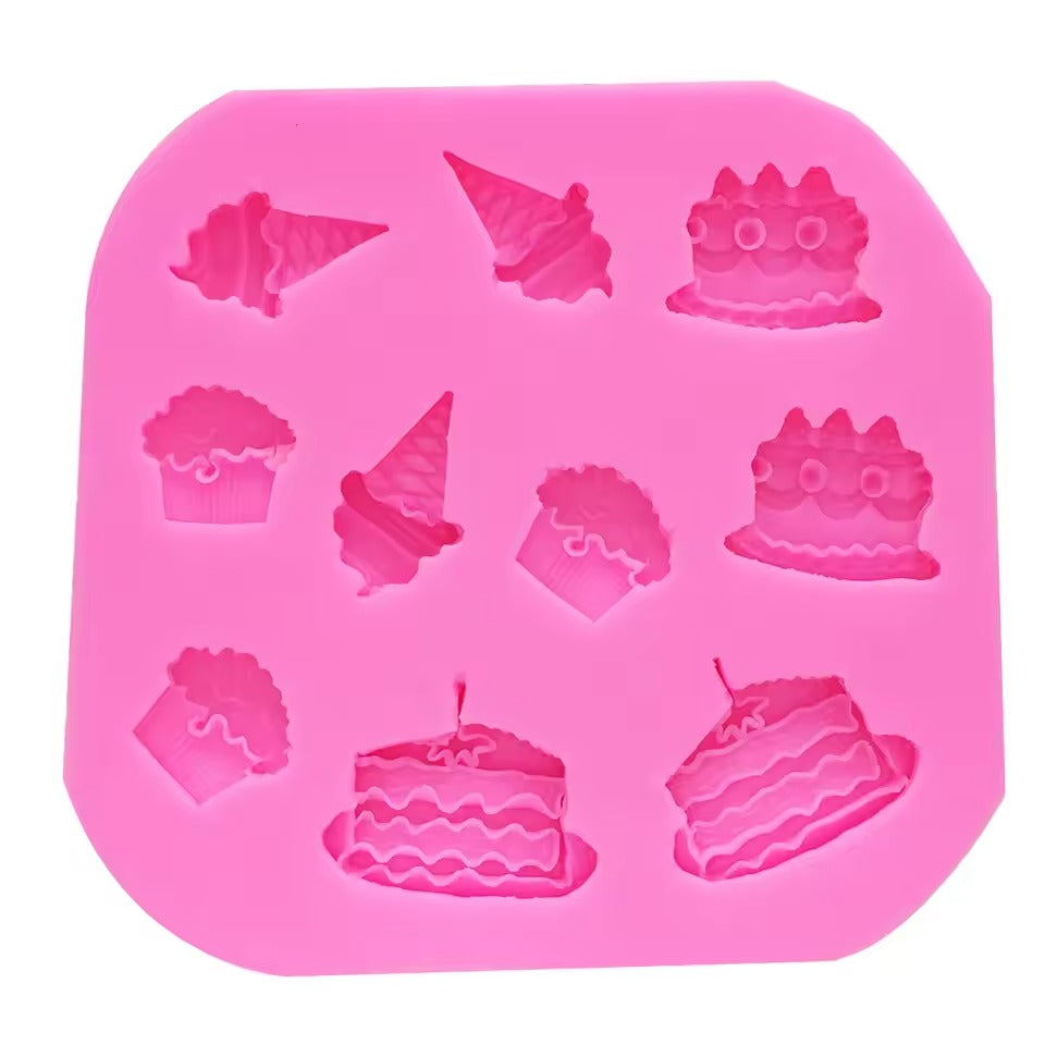 Cupcake Ice Cream Cake Silicone mold - 10 Designs