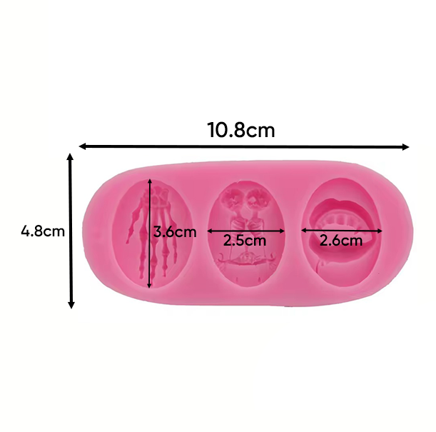 Halloween Skeleton Element Silicone mold - 3 Designs