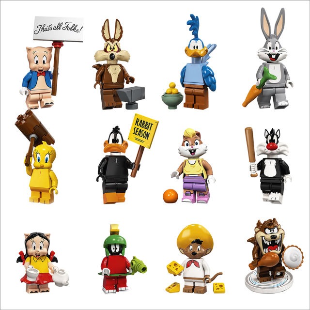 Disney Anime Bricks Mini Figures Building Blocks Cartoon Petunia Porky Pig Tasmanian Devil Mini Looney Tunes