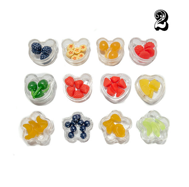 Box of 12 Food Decor Miniatures Dollhouse