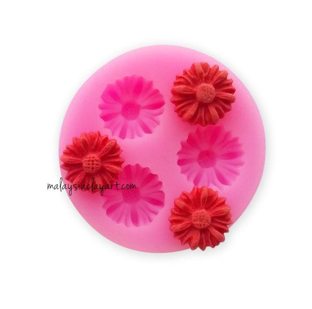 Mini Daisy Flower Silicone Mold - 3 Cavity