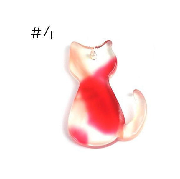 Cat Pendants Charm Acrylic Earrings Adorable Jewelry Handmade Accessories