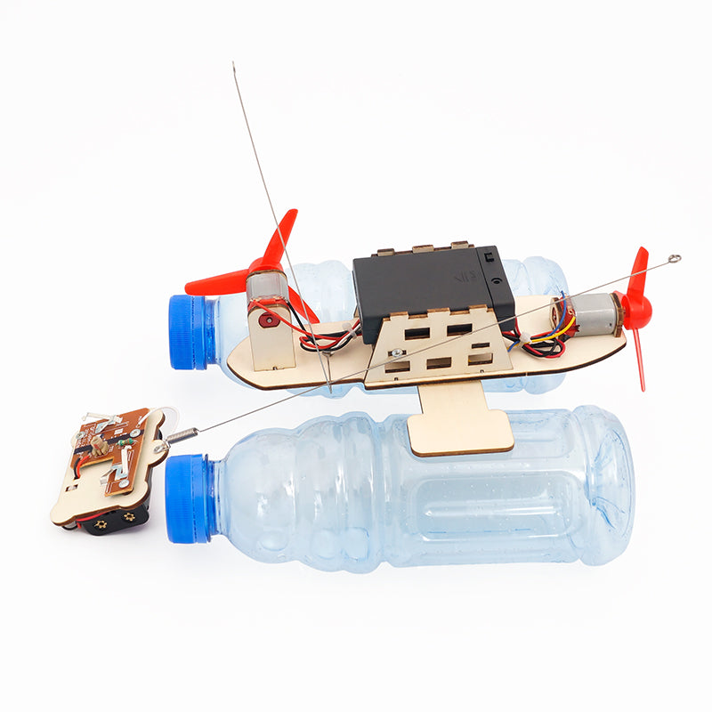 Remote Control Wind Ship DIY Puzzle Pack STEM Toy | Science Education Set with Robotic Project | Rbt School Project