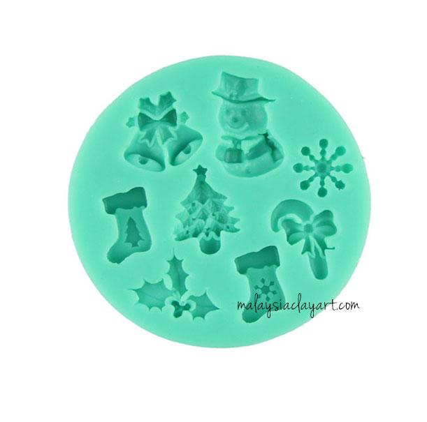 Christmas Element Silicone mold - 8 Designs