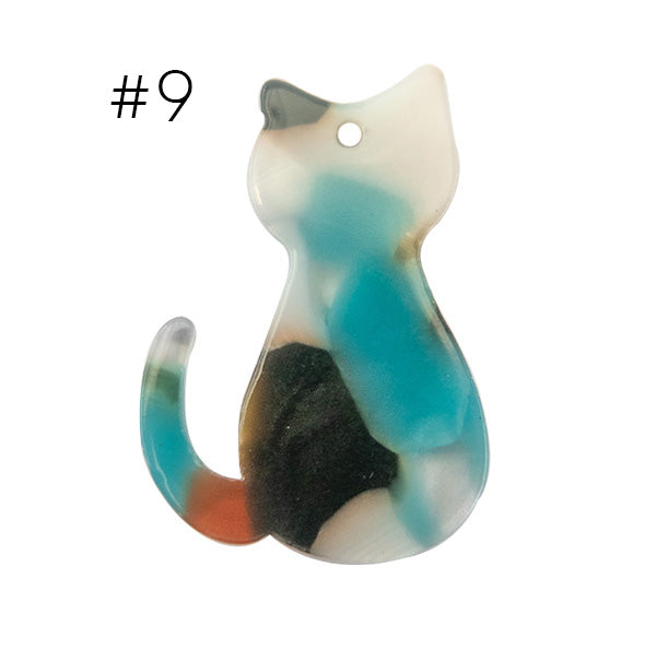 Cat Pendants Charm Acrylic Earrings Adorable Jewelry Handmade Accessories