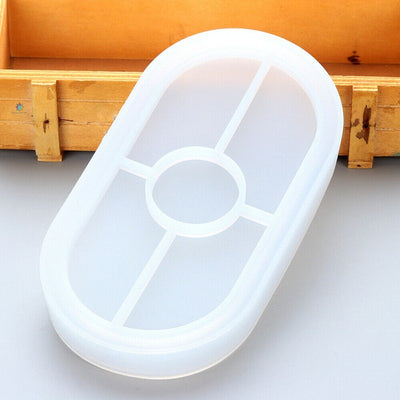 Oval Coaster Silicone Mold For Plaster Craft, Tray, Decoration, Plates, Plates, Casting Jewelry, DIY Crafts