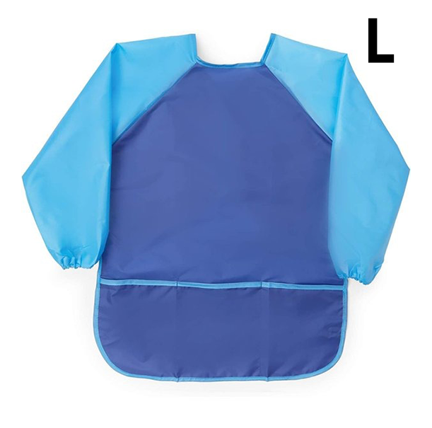 Kids Art Apron Waterproof Artist Painting Long Sleeve with 3 Pockets for Art Craft Cooking and Lab Activity