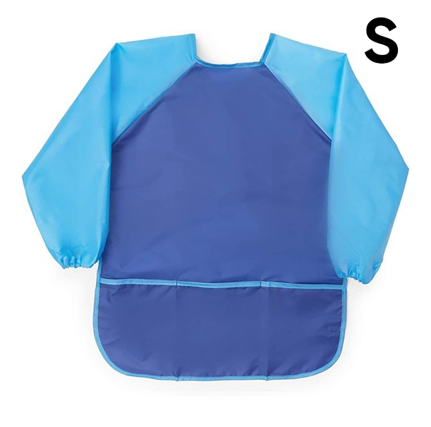 Kids Art Apron Waterproof Artist Painting Long Sleeve with 3 Pockets for Art Craft Cooking and Lab Activity
