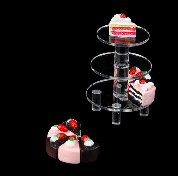 1 x Miniature Acrylic Dessert Pan Cake Stand