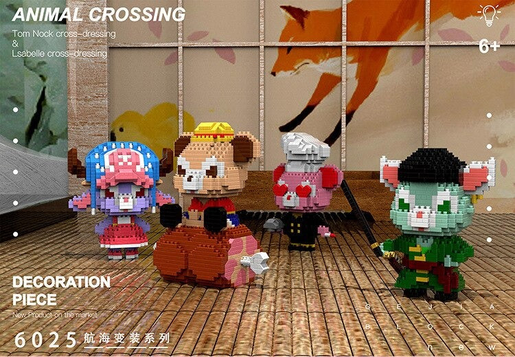 Micro Mini Nano Brick One Piece Zoro Luffy Chopper Sanji Building Blocks Toy