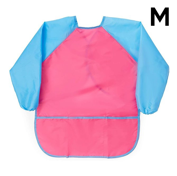 Kids Art Apron Waterproof Artist Painting Long Sleeve with 3 Pockets for Art Craft Cooking and Lab Activity