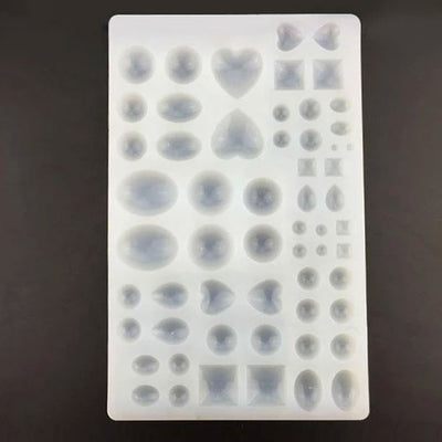 Multiple Sizes of Jewel Gems Silicone Mold (58 Cavity)  | AB Resin
