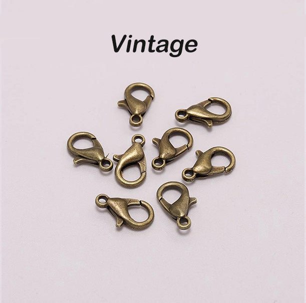 10 X LOBSTER CLASP 12MM - DIY JEWELRY