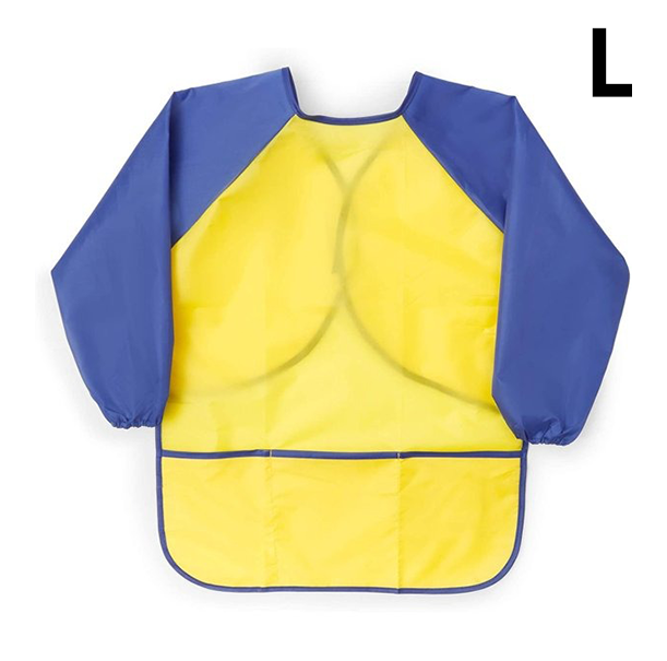 Kids Art Apron Waterproof Artist Painting Long Sleeve with 3 Pockets for Art Craft Cooking and Lab Activity