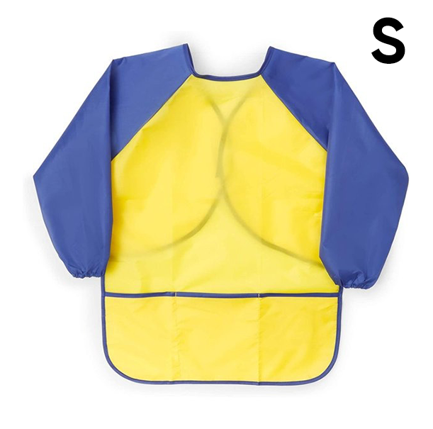 Kids Art Apron Waterproof Artist Painting Long Sleeve with 3 Pockets for Art Craft Cooking and Lab Activity