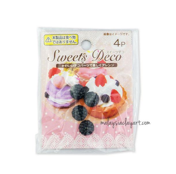 Berry Cabochon (4 pcs) Dollhouse Fruit Toppings Sweets Deco