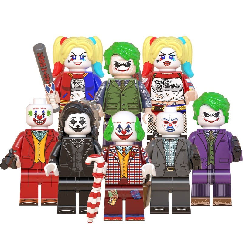 The Joker Heroes Harley Quinn Supervillains Building Blocks Toys Lego Minifigures WM6080