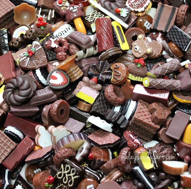10 x Chocolate Assorted Mix Kawaii Decoden Kit Cute Cabochons
