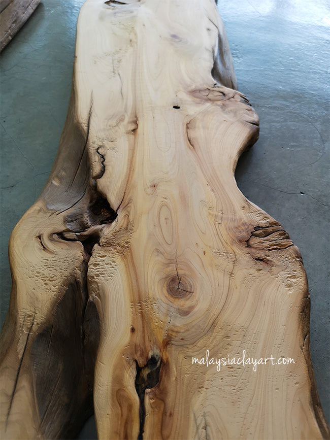 Cypress white cedar yellow cedar live edge wood slab 90cmx20cm
