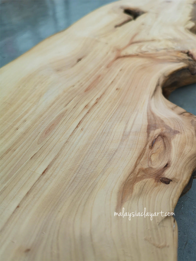 Cypress white cedar yellow cedar live edge wood slab 90cmx20cm