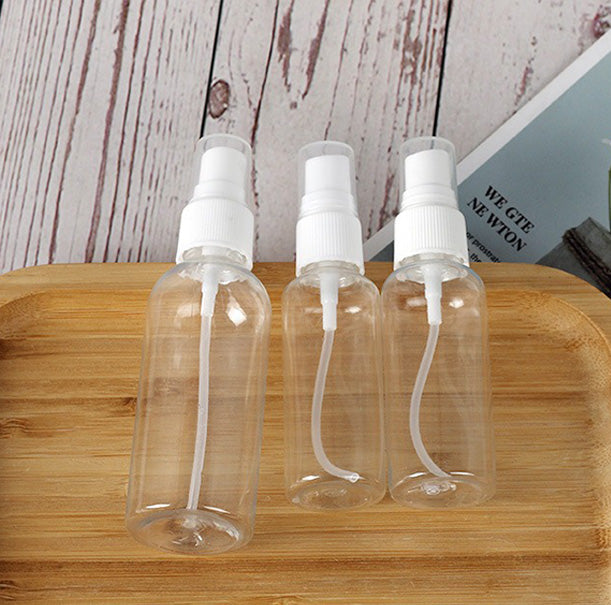 Clear Transparent Fine Mist Spray Bottle Sanitizer Portable Travel Bottle 10ML 50ML 100ML