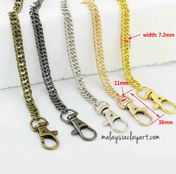 Double Lobster Hook Metal Chain 40cm