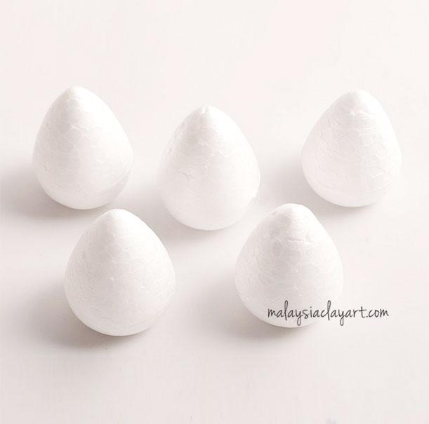 1 x Styrofoam Tear Drop Rose Buds Shape