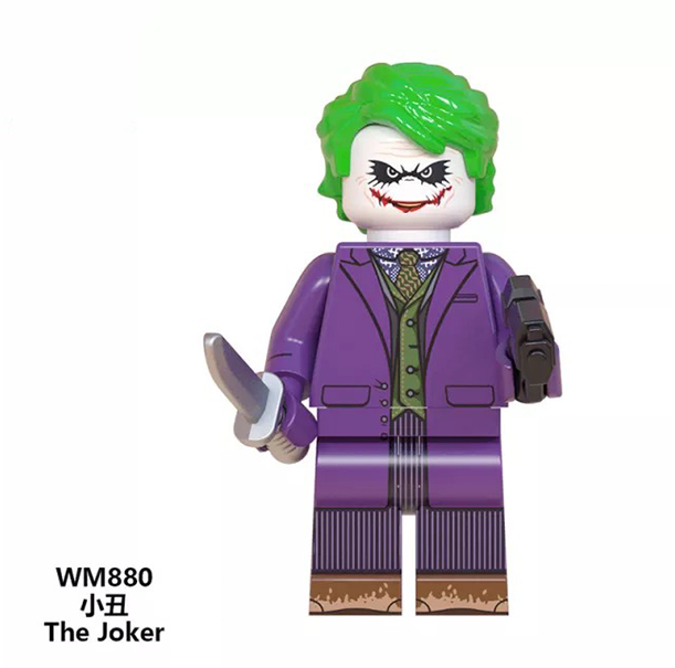The Joker Heroes Harley Quinn Supervillains Building Blocks Toys Lego Minifigures WM6080