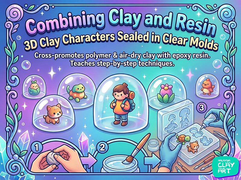 Combining Clay and Resin: 3D Clay Characters Sealed in Clear Molds