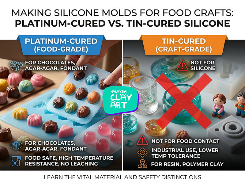 Making Silicone Molds for Food Crafts: Platinum-Cured vs. Tin-Cured Silicone