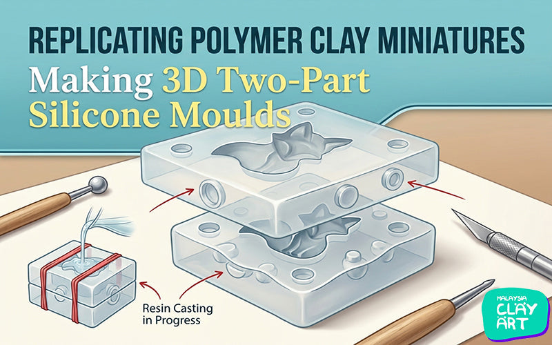 Replicating Polymer Clay Miniatures: Making 3D Two-Part Silicone Moulds