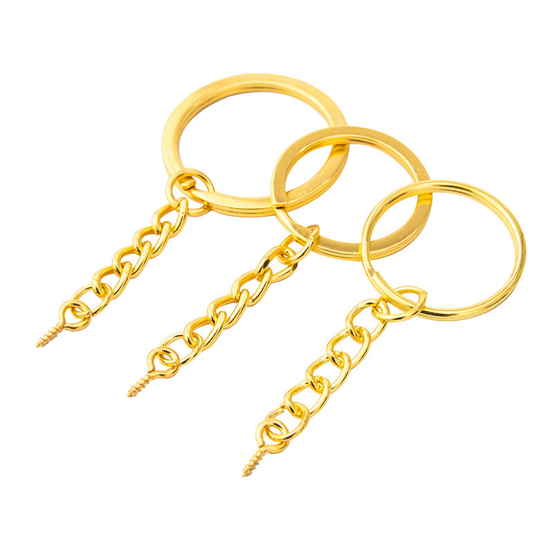 Keychain Split Ring, Eye Pin Screw, lobster hook, lobster clasp