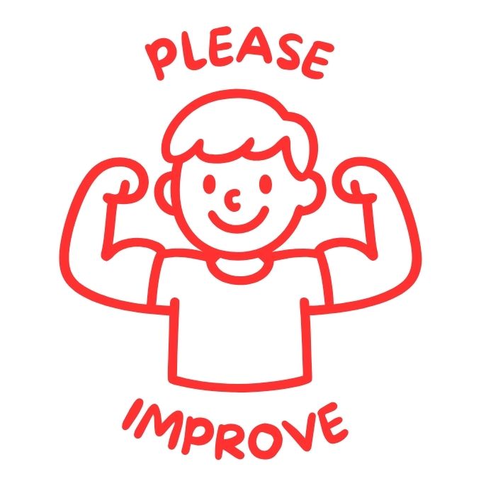 Teacher feedback comment stamp / Cop Guru for Teacher, Students, Parents, kindergarden, art center homework reward ink s