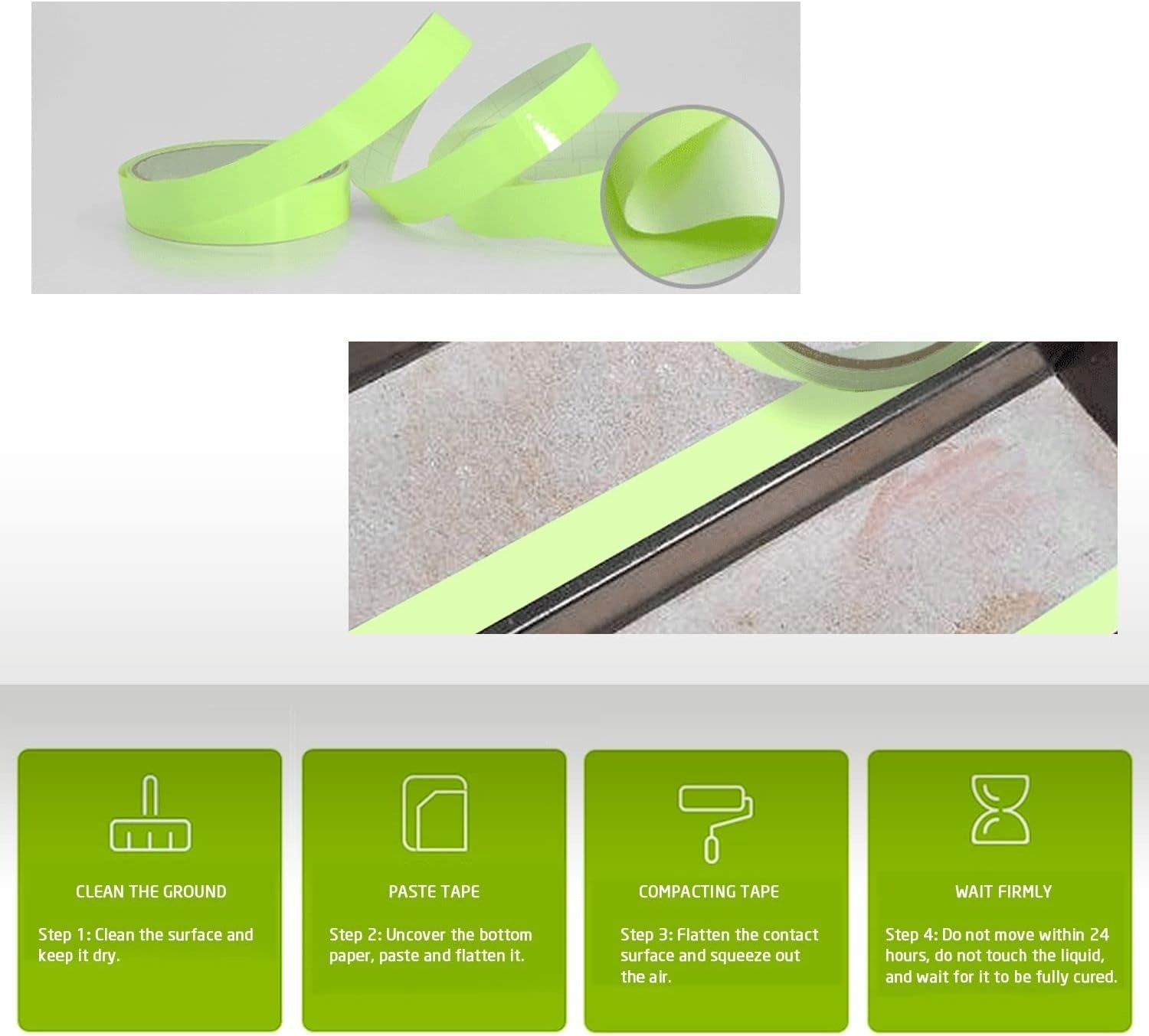 Glow in The Dark Tape,Luminous Tape Stage Home Decoration,Home Stairs, Walls, Steps, Exit Signs