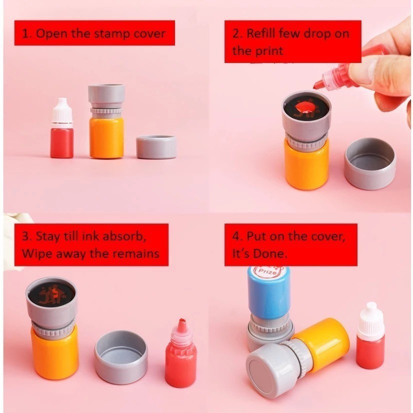 老师评语印章 Pre-ink Teacher home work Reward Ink Stamp Chop