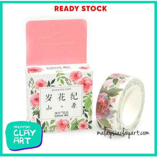 Japanese Washi Paper Masking Tape Kamoi Paper Masking Tape for Journal, Scrapbook and Decoration.