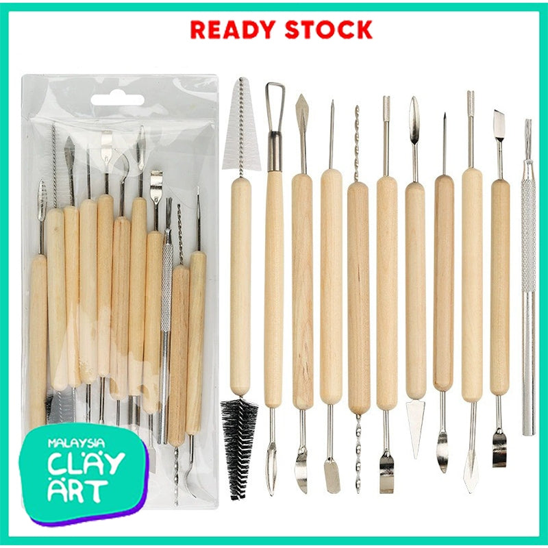 Tools Set for Polymer Clay & Pottery Professional Sculpting, Carving, Modeling, Indentation & Shaping Kit All in one