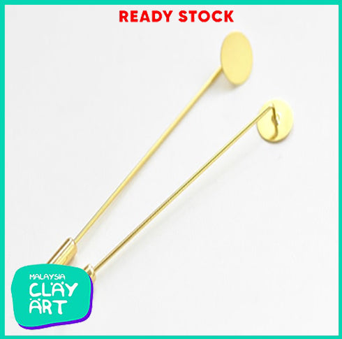 Quality Shawl Pin With Base, Tudung Pin, Hijab Pin - (5 in pack)