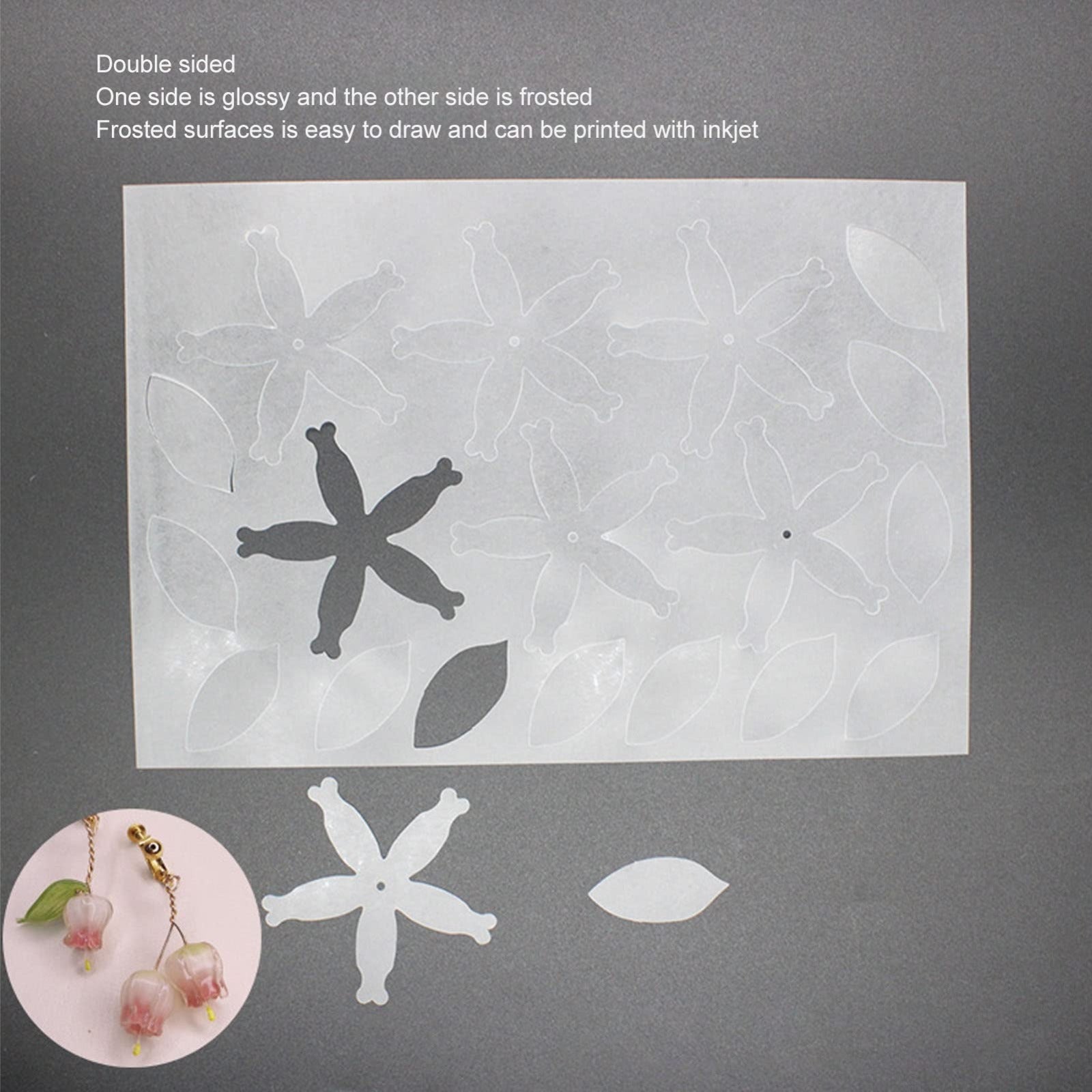 Pre-Cut Heat Shrink Plastic Sheet for DIY Keychain Jewelry Charms Shrink for Earrings, Pendants, Keychains, Bag Tags