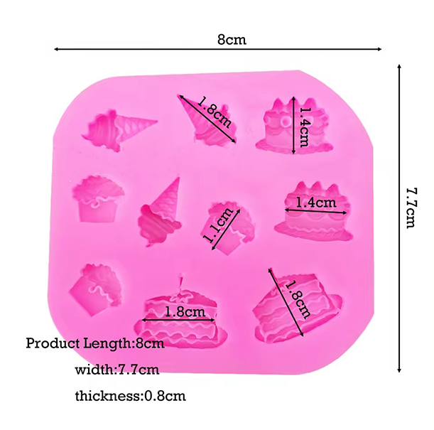 Cupcake Ice Cream Cake Silicone mold - 10 Designs