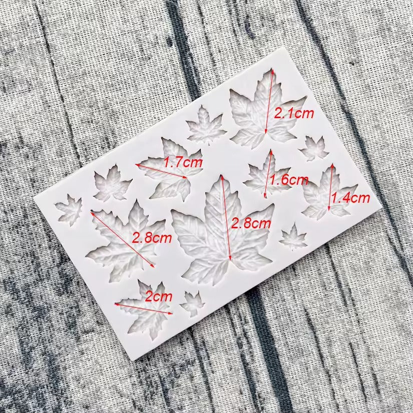 Maple Leaf Silicone Mold Various Sizes