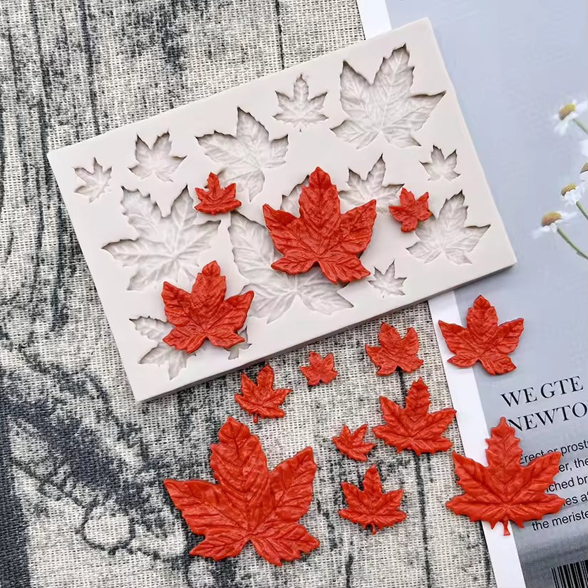Maple Leaf Silicone Mold Various Sizes