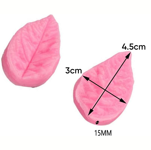 Small Leaf Viener Silicone mold - 2 pcs