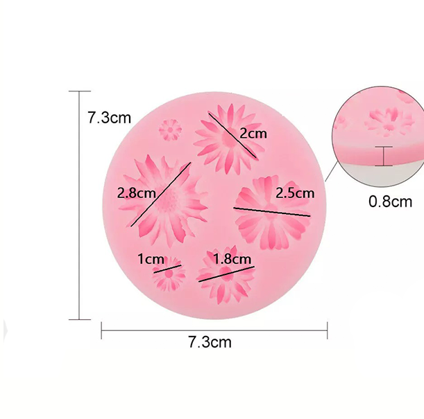 Sunflower Silicone mold - 6 Designs