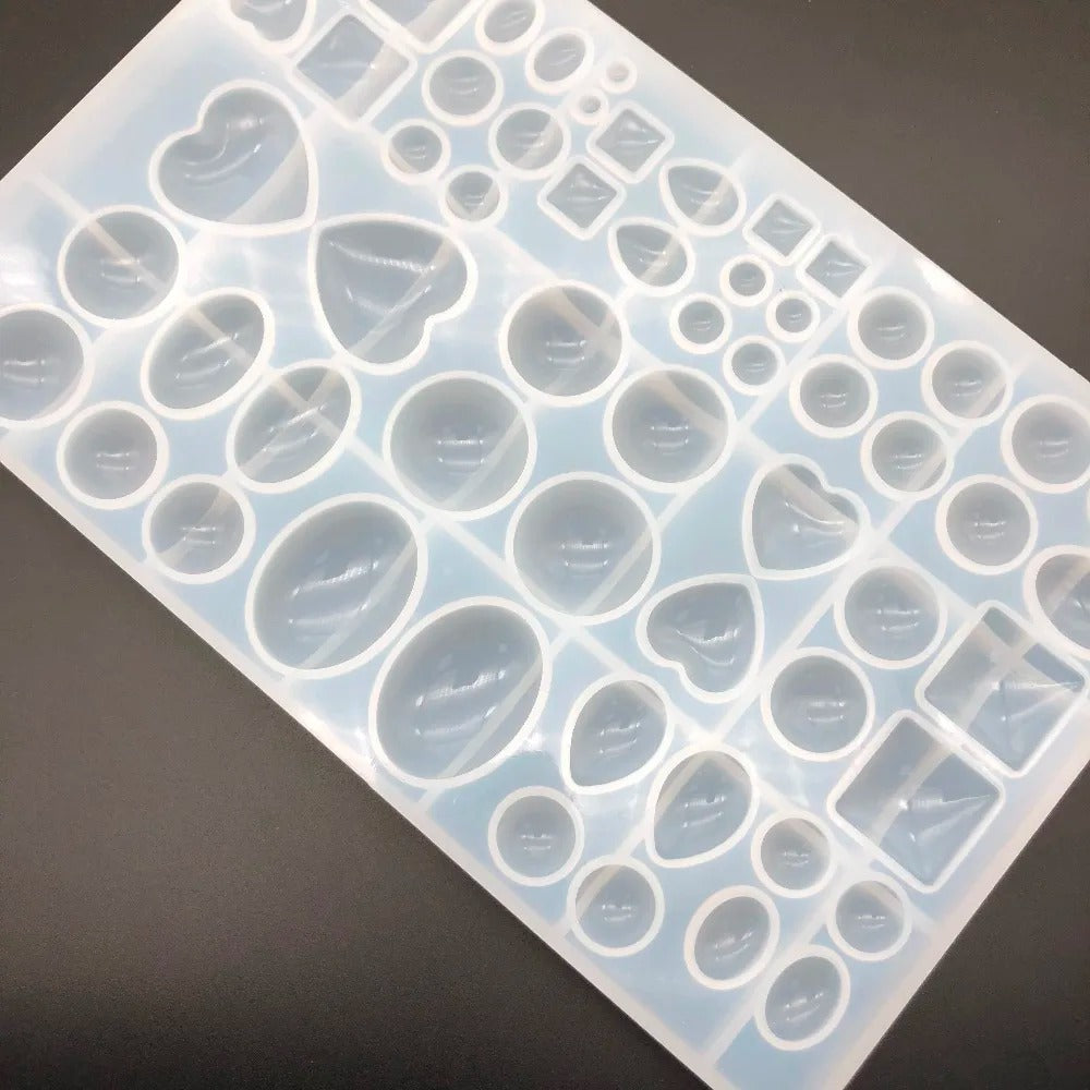 Multiple Sizes of Jewel Gems Silicone Mold (58 Cavity)  | AB Resin