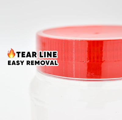 100pcs Heat shrink band lid plastic cap sealer for penutup balang kuih sambal glass jar container bottle