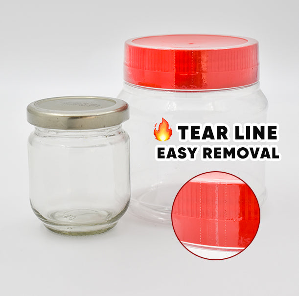 [Tear line] Heat shrink band lid cap sealer for balang kuih sambal glass jar container bottle