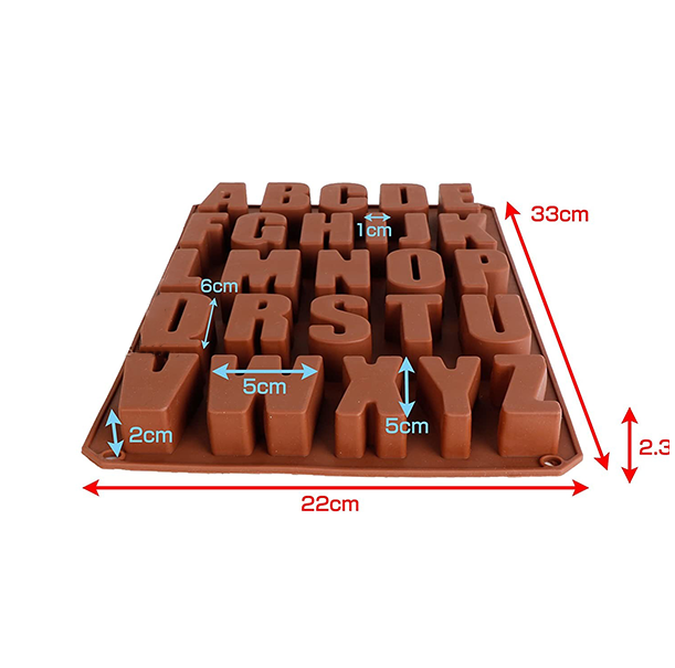 Silicone Mold Alphabet A-Z - AB Resin Liquid