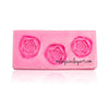 Roses Flower 3 Cavity 3.5cm Silicone Mold