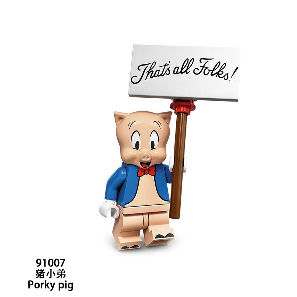 Disney Anime Bricks Mini Figures Building Blocks Cartoon Petunia Porky Pig Tasmanian Devil Mini Looney Tunes
